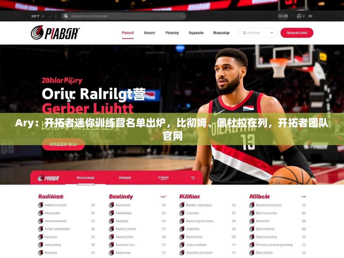 2025华体会登录地址Ary：开拓者迷你训练营名单出炉，比彻姆、佩杜拉在列，开拓者团队官网  第4张