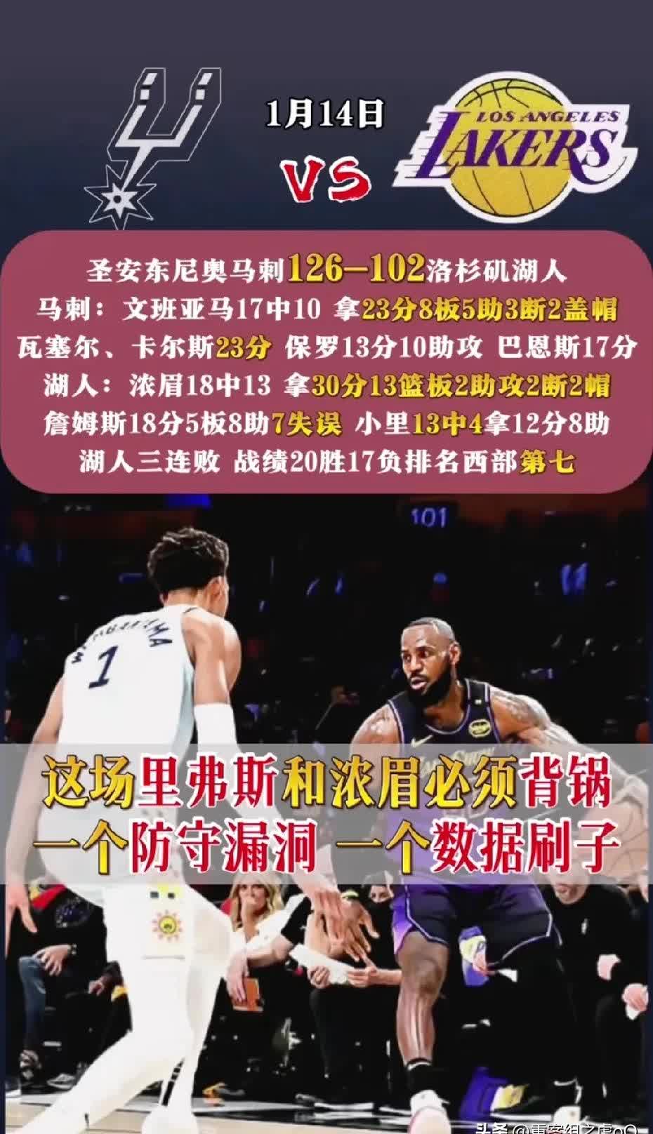 湖人连败，季后赛席位岌岌可危的简单介绍