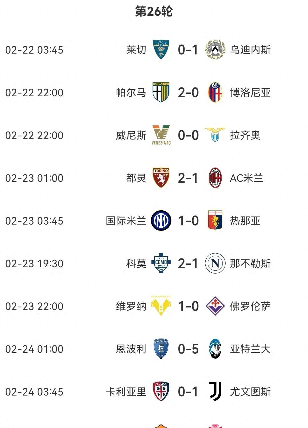 国米主场取胜，稳坐联赛榜首